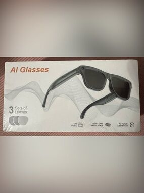 AI Glasses Smart Sunglasses - Black